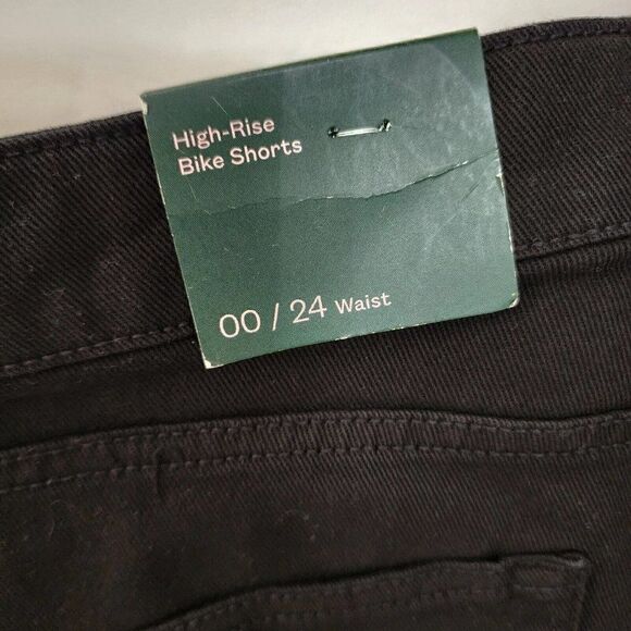 Wild Fable - 00/24- Women's High Rise Bike Distressed Cut offs Shorts Denim Blk - Picture 6 of 7